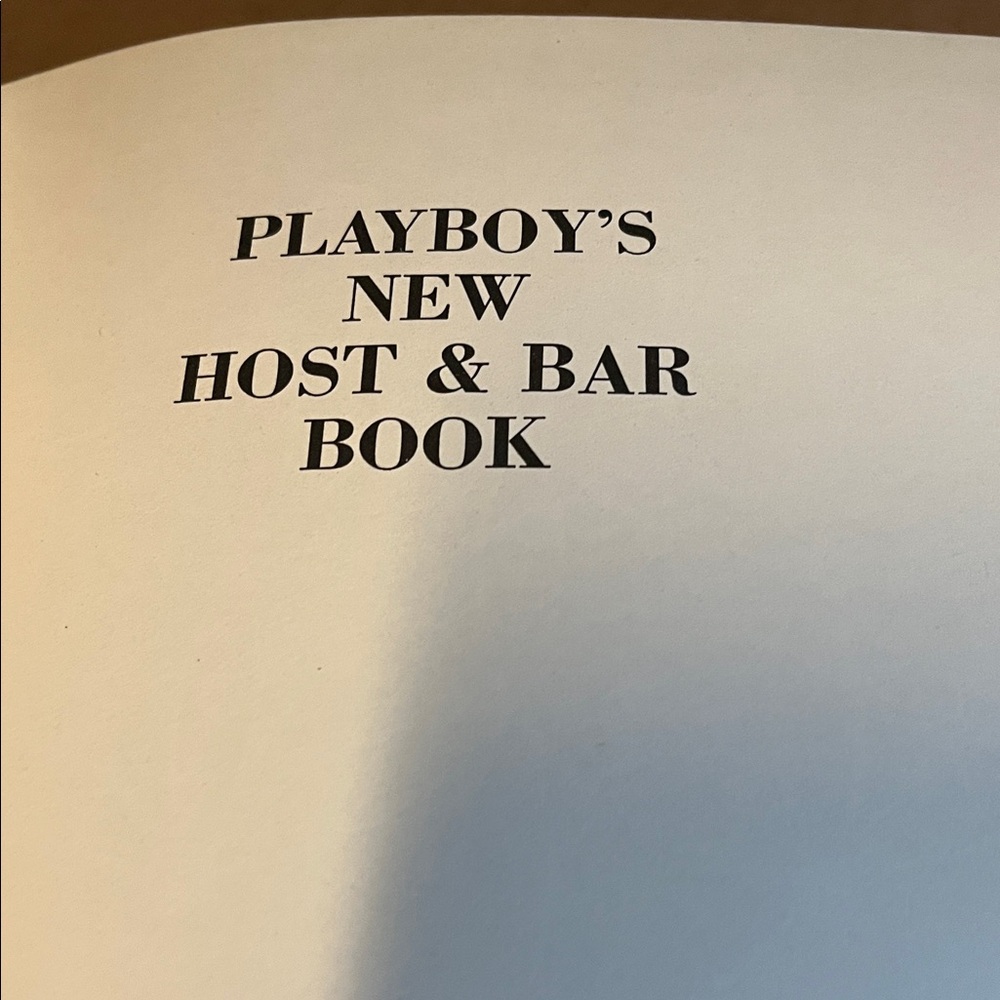 PLAYBOY Host & Bar Book - Cream and Black Cover 1971